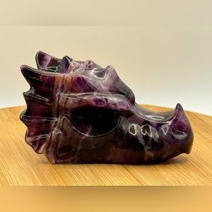 Purple Fluorite Dragon Head